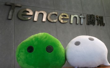 WeChat mascots displayed inside Tencent’s office at TIT Creativity Industry Zone in Guangzhou. Photo: Reuters