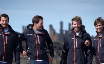 The ‘Four Oarsmen’ who are rowing the Atlantic: (from left) Peter Robinson, George Bigger, Dicky Taylor and Stuart Watts. Photo: Handout