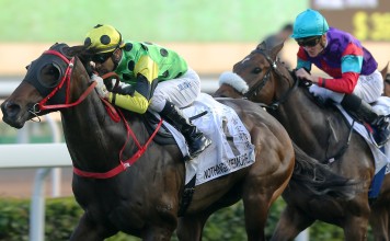 Nothingilikemore races away with the Classic Mile in January. Photo: Kenneth Chan