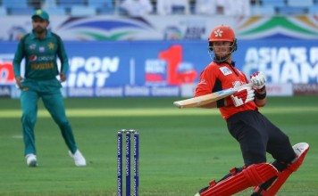 Chris Carter in action against Pakistan. Photos: Handout