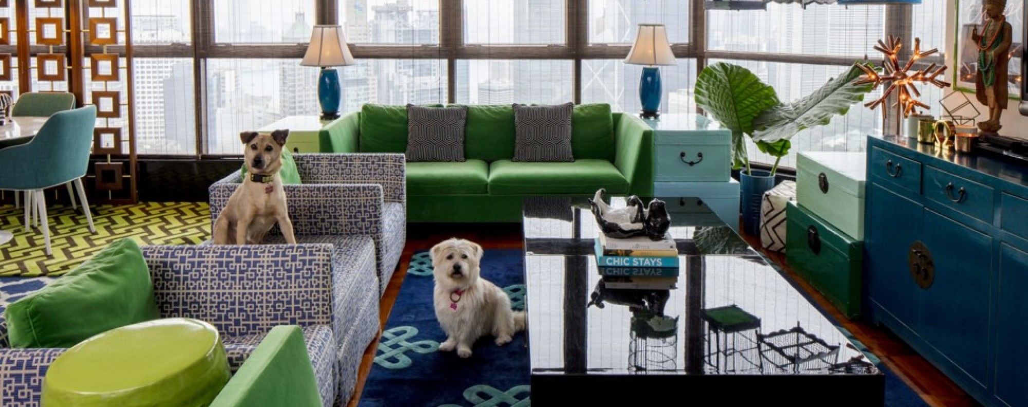 Colour reigns supreme in Brooke Babington's Old Peak Road duplex.