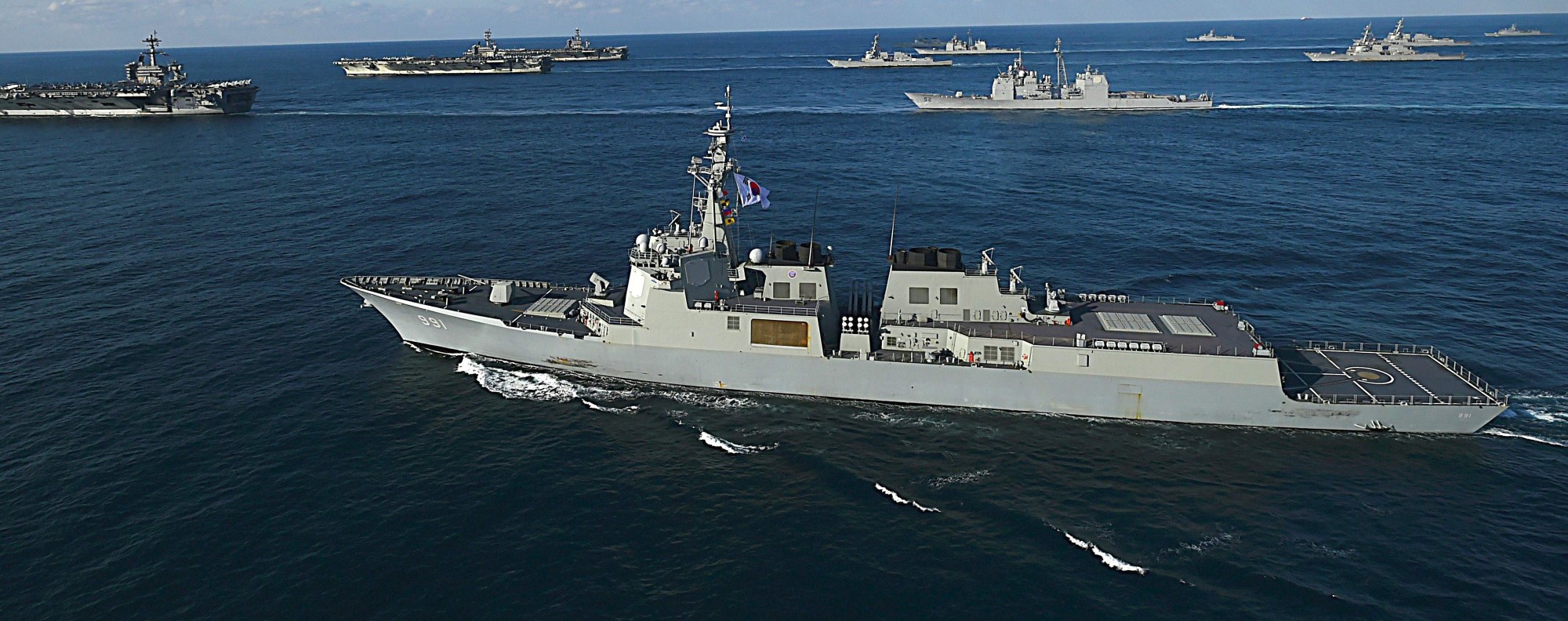 US-South Korea naval exercises. Photo: AFP