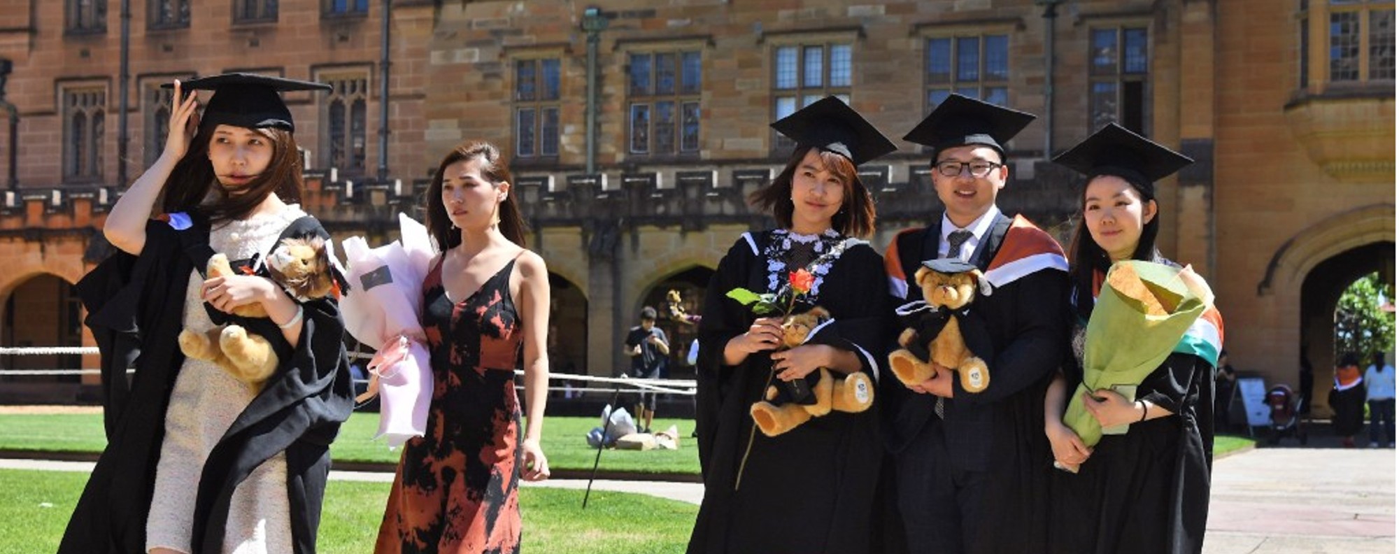 Students from China graduating from a course at Sydney University. Picture: AFP