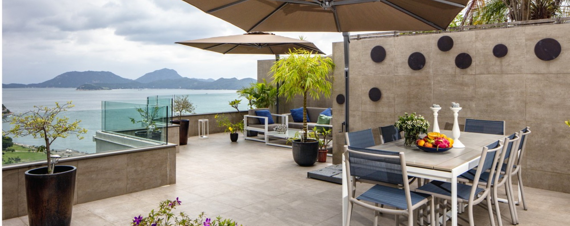 The generous terrace extends the living and dining space outdoors. Picture: John Butlin