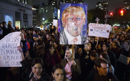 ‘Not my president’: Thousands of anti-Trump protesters march in New York, Chicago and beyond, with more rallies planned