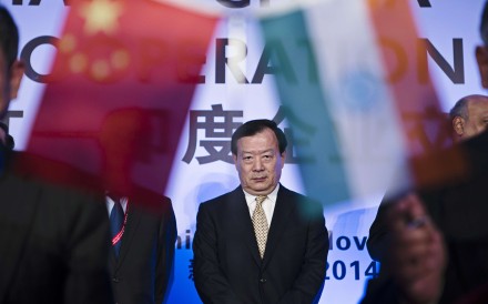 Xia Baolong visits India for a business conference in 2014 while Communist Party boss of Zhejiang province. Xia and President Xi Jinping worked together for more than four years. Photo: Bloomberg