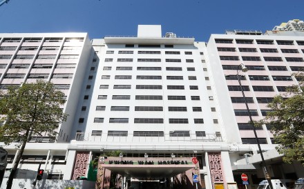 The victim was taken to Kwong Wah Hospital in Mong Kok. Photo: Edward Wong