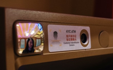 A customer identification camera is displayed at an ATM equipped with facial-recognition software in Macau. Photo: Bloomberg A customer identification camera is displayed at an ATM equipped with facial-recognition software in Macau. Photo: Bloomberg