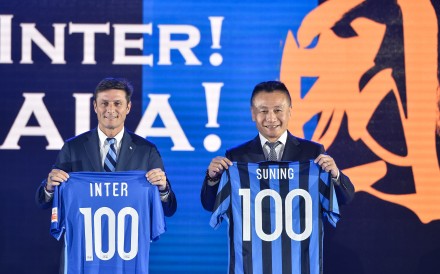 China’s state media is questioning the rationale of Suning’s purchase of loss-making Inter Milan, and if it was to launder money. Photo: Xinhua