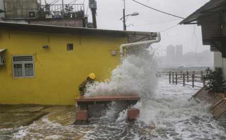 Hundreds of flights cancelled, ferry services suspended and flood warning in place for only the 15th No 10 storm since 1946