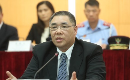 Macau’s chief executive, Fernando Chui apologised after Hato struck. Photo: Edward Wong