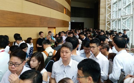 Long odds: More than 1,000 home seekers queued for the chance to get their hands on just four flats in Parc City, Tsuen Wan. Photo: Peggy Sito Long odds: More than 1,000 home seekers queued for the chance to get their hands on just four flats in Parc City, Tsuen Wan. Photo: Peggy Sito