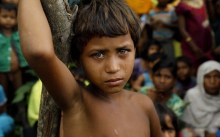 A Rohingya refugee girl in Bangladesh. Photo: AFP
