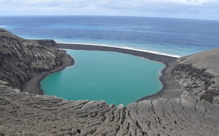 The recently formed Tongan island, unofficially known as Hunga Tonga-Hunga Ha’apai. Photo: AFP