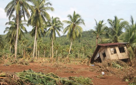 A damaged house in San Mateo Borongan in eastern Samar. Photo: AFP A damaged house in San Mateo Borongan in eastern Samar. Photo: AFP