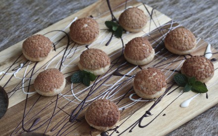 Susan Jung’s cream puffs with maple-sugar craquelin. Pictures: Jonathan Wong