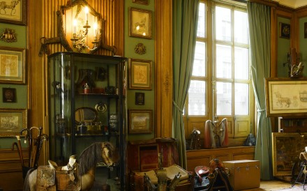 The inside of the Hermès museum.