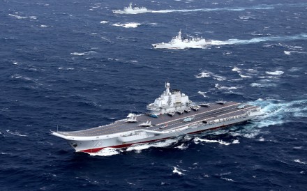 China's Liaoning aircraft carrier takes part in a drill in the South China Sea. Photo: Reuters