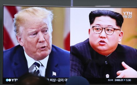 Singapore on Tuesday unveiled a commemorative medallion ahead of next week’s summit between the US and North Korean leaders in the wealthy city state, carrying the inscription “World Peace” in large letters on one side. Photo: AP