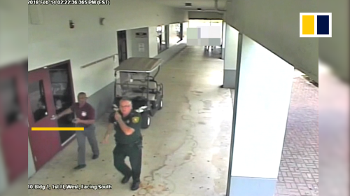 Newly released video shows what happened outside Florida high school during shooting