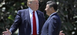 US President Donald Trump gestures as he and Chinese President Xi Jinping meet in Palm Beach. The world’s two biggest nations continue to fail to agree on the best action to rein in North Korea’s provocative missile tests. Photo: AP