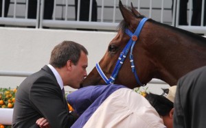 Caspar Fownes with Lucky Nine. Photo: Kenneth Chan