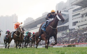 Able Friend wins the Stewards' Cup in a canter. A Dubai Turf tilt is now off the agenda. Photos: Kenneth Chan