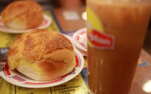 The bing sutt dream team: pineapple bun paired with milk tea. Photo: Devan Hsu/Flickr