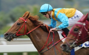 Chad Schofield scored a strong win on Lightning And Gold ahead of a suspension that will rule him out until QE II Cup day. Photo: Kenneth Chan