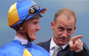 Race 5, Richard Gibson with Chad Schofield won the Swaine Cup(class 4, 1400m) at Sha Tin on 07May16.