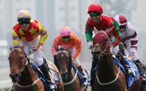 Helene Happy Star (right), second to Designs On Rome in the Hong Kong Gold Cup, looks the perfect horse to send to the Melbourne Cup. Photo: Kenneth Chan