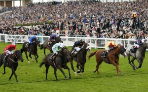 Gold-Fun (second from right) just fails to nab Twilight Son (second from left) in the Diamond Jubilee Stakes at Royal Ascot. Photo: Reuters