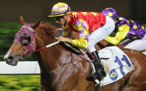 Lotus Strikes Back, ridden by Joao Moreira, wins at Happy Valley last season. Photos: Kenneth Chan