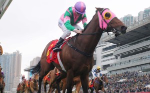 Zac Purton guides Aerovelocity to victory in the Group One Centenary Sprint Cup in January. Photos: Kenneth Chan