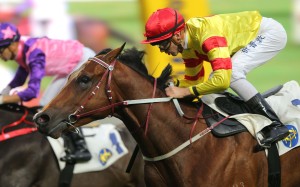 Sam Clipperton guides Booming Delight to victory at Sha Tin on Saturday. Photos: Kenneth Chan