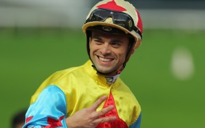 Umberto Rispoli celebrates his third win at Sha Tin on Sunday. Photos: Kenneth Chan