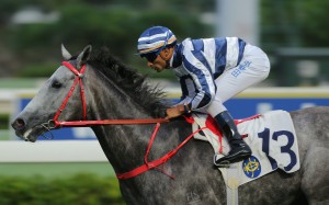 Karis Teetan guides Fifty Fifty to victory at Sha Tin in October. Photos: Kenneth Chan