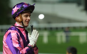 Sam Clipperton is thankful after winning aboard Prawn Baba at Sha Tin on Wednesday night. Photos: Kenneth Chan