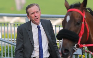 Trainer John Size celebrates another winner. Photos: Kenneth Chan