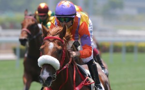 Joao Moreira guides Superich to victory at Sha Tin. Photos: Kenneth Chan