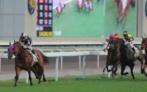 Little Giant runs away from his rivals on Monday. Photos: Kenneth Chan