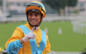 Umberto Rispoli celebrates his win on Full Of Chances. Photos: Kenneth Chan