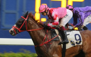 Alexis Badel guides Simply Brilliant to victory at Sha Tin on Sunday. Photos: Kenneth Chan