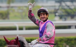 Douglas Whyte celebrates a winner. Photo: Kenneth Chan