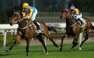 Vincent Ho guides Ka Ying Star to a debut victory at Sha Tin. Photo: Kenneth Chan