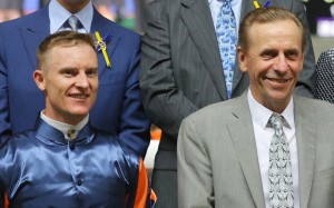 Zac Purton and John Size pose for photos after combining for a victory. Photos: Kenneth Chan
