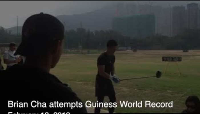 Brian Cha breaks Guinness World Record for hitting golf balls