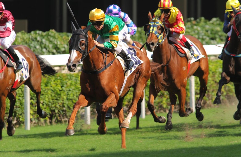 Craig's Fortune wins at the Happy Valley day meeting in November as a heavily supported favourite. Photo: Kenneth Chan