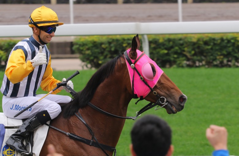 Race 4, House Of Luck, ridden by Joao Moreira, won the class 4 over 1600m at Sha Tin on 17Jan16.