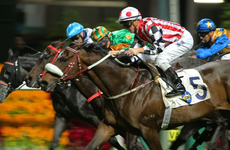 Harbour Master storms over the top of his rivals in the Group Three January Cup after a gem of a ride from Zac Purton. Photos: Kenneth Chan